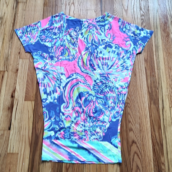 Lilly Pulitzer Lowe Dress Coastal Retreat Blue Pink Yellow White Short Mini S - Picture 14 of 16